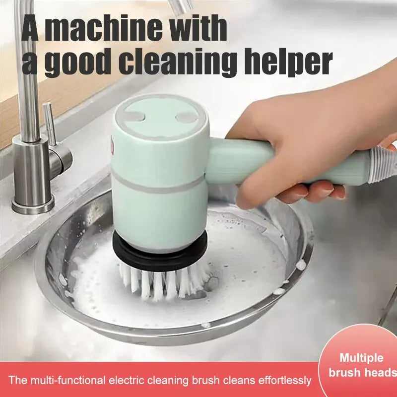 Escova de Limpeza Elétrica Recarregável© -----  Electric Cleaning Brush Multi-functional Home USB Rechargeable Electric Rotary Scrubber Household Appliances Cleaning Gadget